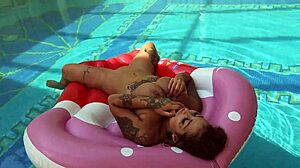 Heidi's Juicy Canadian Milf Tits and Ass Tease Underwater Pool Masturbation