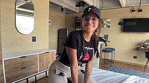 busty colombian milf's first casting reveals big ass and tits