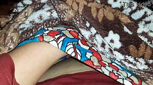 stepsister leg massage sparks secret blanket masturbation