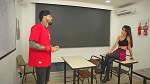 Petite Student Seduces Tutor With Juicy Blowjob Then Offers Tight Pussy For Passing Grade