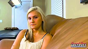 Horny Blonde Coeds Bailey and Olyssia Suck Share Pound Cock