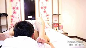 Ever fucked your hot 18yo college girlfriend's perfect body like this intimate cowgirl ride