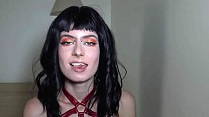 youpube's lucifera tempts with her split tongue skills from amixmem