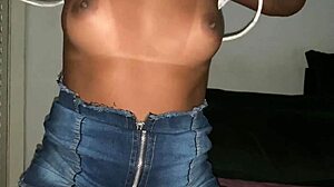 Stranger outdoor lingerie fuck with sexy Brazilian black Latina