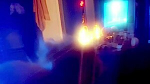 Hotwife grips bull's monster cock with feet heels socks handjob dirty talk blowjob