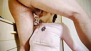 Double Deepthroat Gagging Blowjob Ends in Cum-Filled Mouth