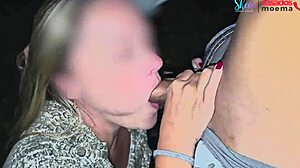 brazilian blonde mature wife bent over car doggystyle by young guy cuckold watches