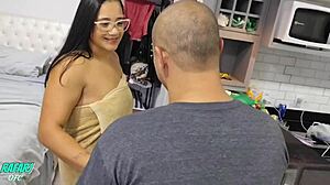 Brazilian Begs Neighbor Shower But Takes Anal Monster Cock