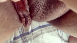 amateur teases her huge throbbing clit up close homemade
