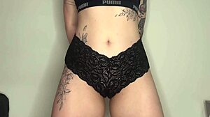 Homemade Indian Latina teases juicy cameltoe panties up close