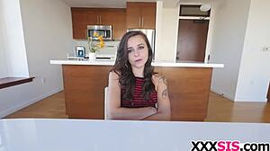 Huge cock stretches cute stepsis Kharlie Stone!
