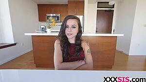 Huge cock stretches cute stepsis Kharlie Stone!