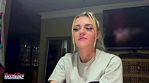 sassy skinny blonde craves cock suck then pussy pound