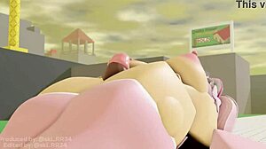 pink haired freak slut spreads wide for monster big black cock pounding