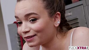 Workout Teen Pussy Stretches Around Monster Cock
