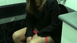 Stepmom flashes her big pussy then masturbates to huge cumshots watching?