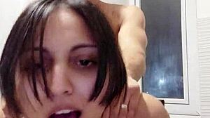 Latina Wife Drops Cooking for Kitchen Creampie with Muscular Stud