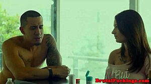 Rough group bangs petite 18+ teen babe bent over doggystyle groping small tits begging more cock