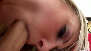 Angel Long Skinny Blonde Tries First Anal With Older Guy Creampie Finish
