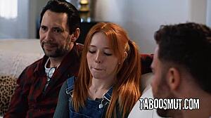 pervy stepdad n social worker double penetrate skinny redhead stepdaughter hard