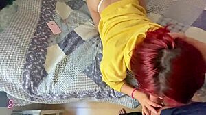 hey don't fuck your half-sister after calling her for lunch but watch her take big cock cowgirl and creampie!