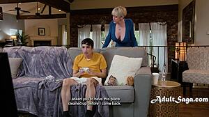 hey dude, gamer boy hits stepmom's g-spot while she seduces him hard 😏💦🔥