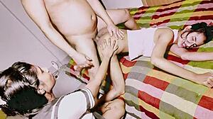 best friend first time sex makes me squirt ffm threesome