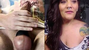 Big booty mature milf squirms on huge cock and toys in cfnm cage surprise