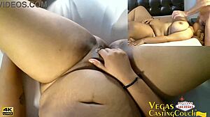 Beautiful Ebony with Big Tits Gets Ass Fucked Deep Then Fingers Pussy During Bound Orgasm POV Blowjob