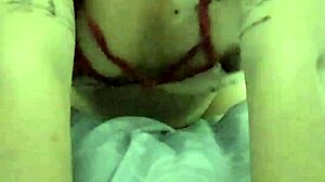 the petite asian babe bound in handcuffs takes a hard interracial pussy pounding with tattoos flashing