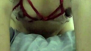 the petite asian babe bound in handcuffs takes a hard interracial pussy pounding with tattoos flashing