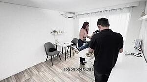 Behind the scenes voyeur: Christy Evans rims and rides Danny Mast at hospital office