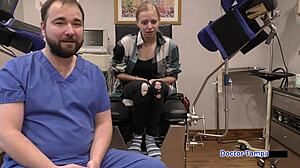 dr tampa examines ava siren's olympic failure in latex gloves backstage