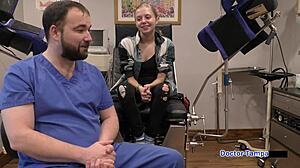 dr tampa examines ava siren's olympic failure in latex gloves backstage