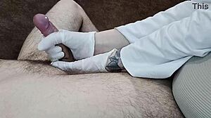 this clinic's nurse massages cock for your sperm donation