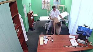 Doctor Extracts Huge Sex Toy from Horny Patient's Pussy