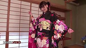 asian kimono beauty pounded hard and filled with hot creampie!