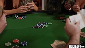 sexy big tits teen hayley davies wins lesbian fisting on kinky poker game