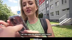 Hot POV Doggystyle with Blonde's Bubble Butt and Monster Cock Outdoor!