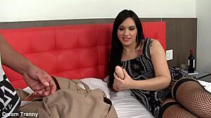 sara oliveira's tight tranny ass gets bareback fucked and creampied hard