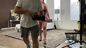 BTS: Chubby BBW Jasmine Teases Massive Black Cock Before Huge Tits Pound - Drops 25-12-05