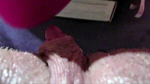 extreme close-up big clit squirting orgasm