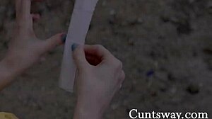 oh god lana small's tongue on scarlet skies pussy at camp got me squirtin bad