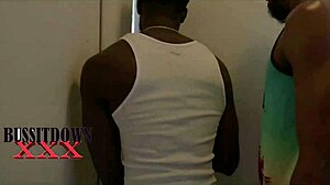 Ebony Milf Choked and Face Fucked by Two Monster Black Cocks!