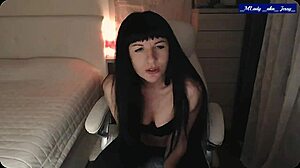 jessy milf strips teases perky tits clit pussy