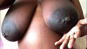 Watch Homemade Pregnant Babe Ride Dildo Toy in Curvy Ebony Comfort at Home