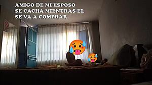 amigo climbs into bed as my husband leaves for training we rented two beds for everyone