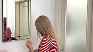 Petite Blondie Nesty's Hotel Room Secrets: Sucking And Fucking Her Tight Pussy Pov