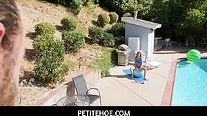 Hey Lily Glee petite pornstar I cant resist that huge fitness cock!