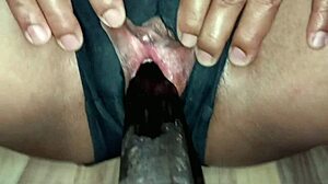 fuck machine and hard dick double penetrate me to anal orgasm creampie